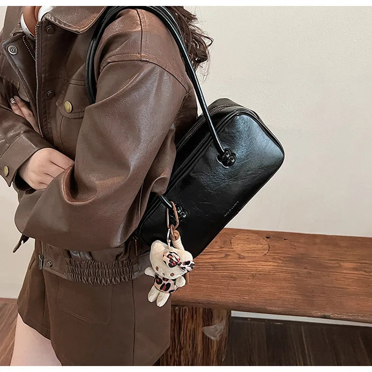 PU Leather Shoulder Bag Crossbody Vintage Pendant Classic