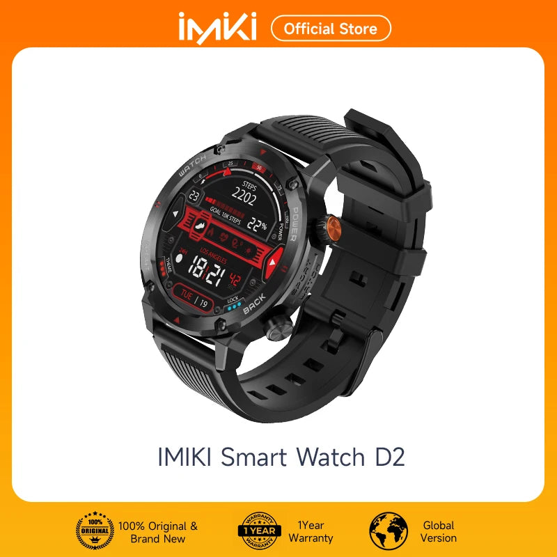 Imiki D2 Smartwatch With Super Retina Display For Men