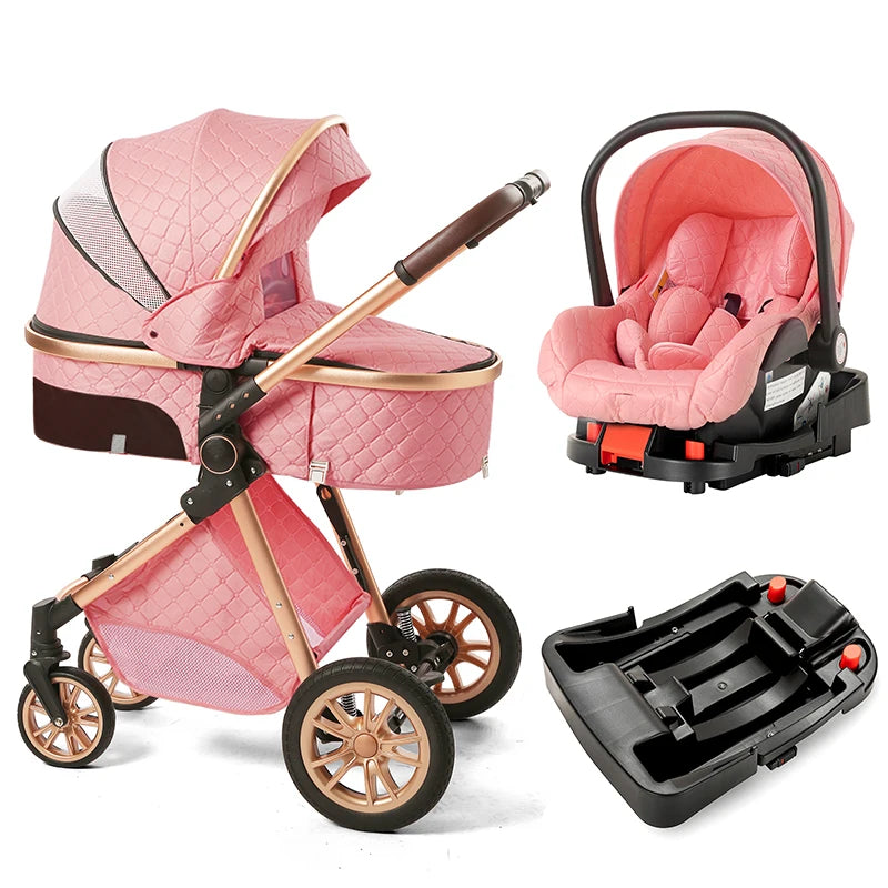 Luxury 3-in-1 Baby Stroller with ISOfix for Newborns