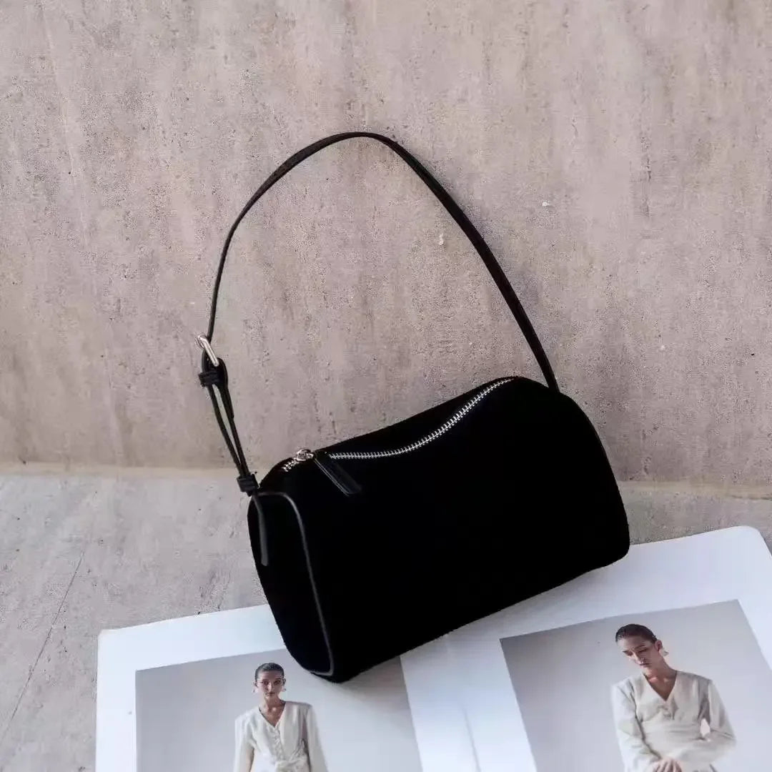 Pastecn Matte Suede Leather Crossbody Bag For Women