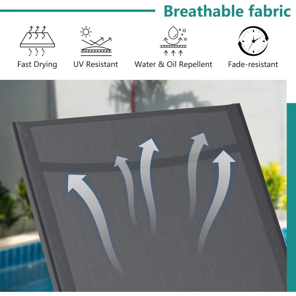 Serenity Outdoor Lounge Chairs With Adjustable Back