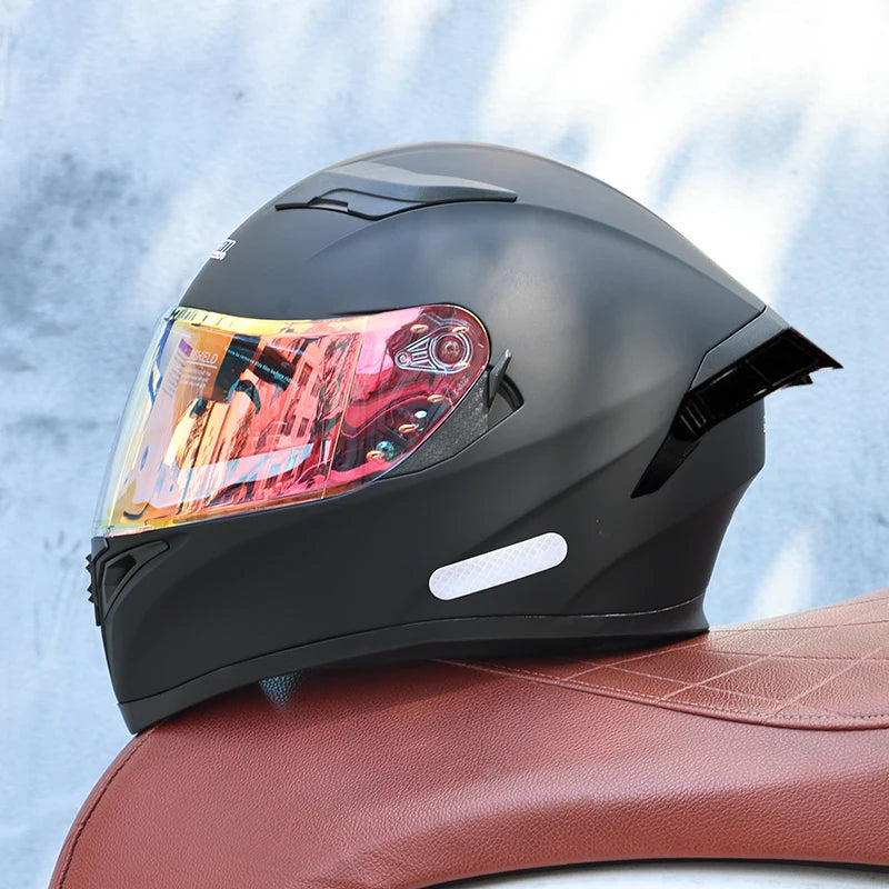 JIEKAI Full Face Motorcycle Helmet Unisex Dual Lens DOT