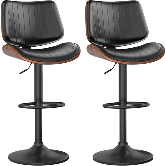 Modern Swivel Bar Stools Set of 2 for Kitchen Island