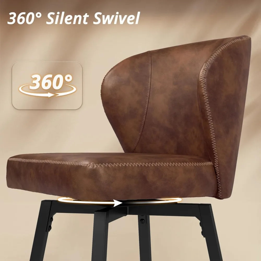 Modern Upholstered Counter Height Bar Stools Set of 3 ZUIYU