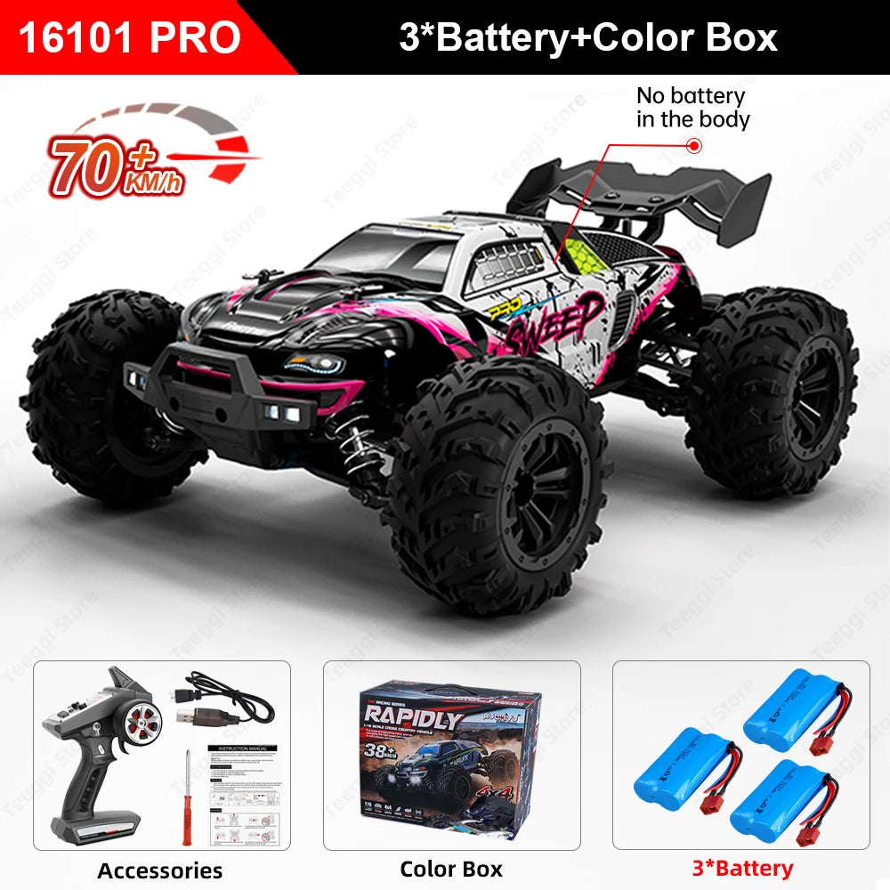 Teeggi 16101 16102 Pro High Speed RC Car 4WD LED Off Road