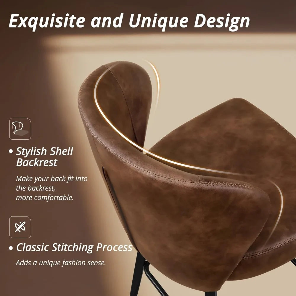 Modern Upholstered Counter Height Bar Stools Set of 3 ZUIYU