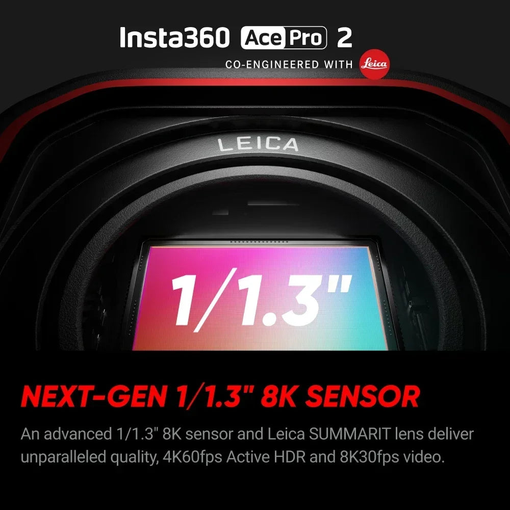 Lapgood Insta360 ACE PRO 2 Action Camera Bundle With Tripod