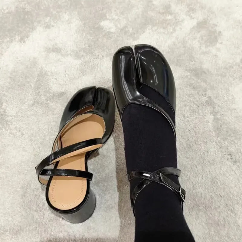 Designer Tabi Sandals Women Strap Buckle Slingback Heels