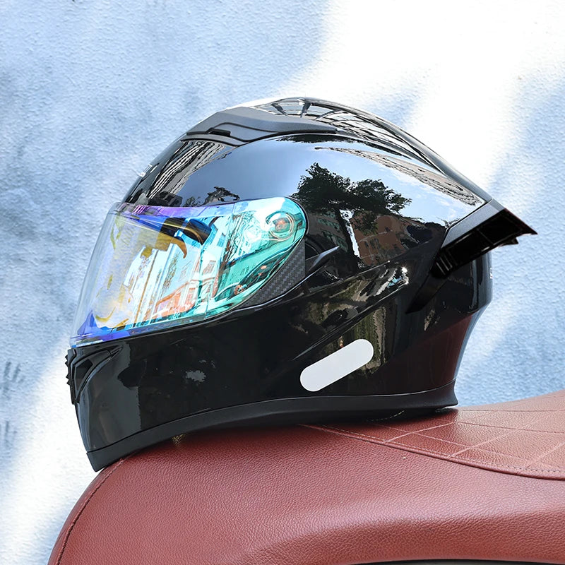 JIEKAI Full Face Motorcycle Helmet Unisex Dual Lens DOT