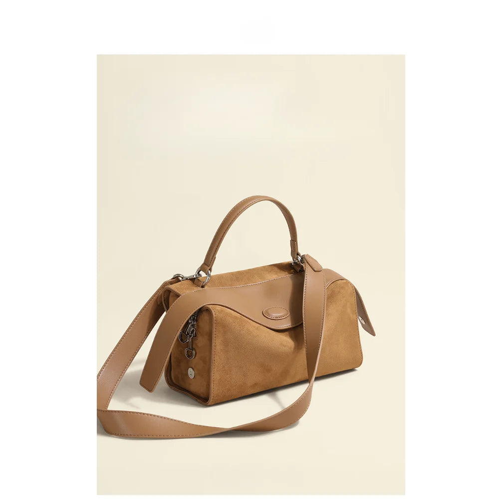 Guangdong Suede Cow Leather Women Shoulder Bag Luxury Tote