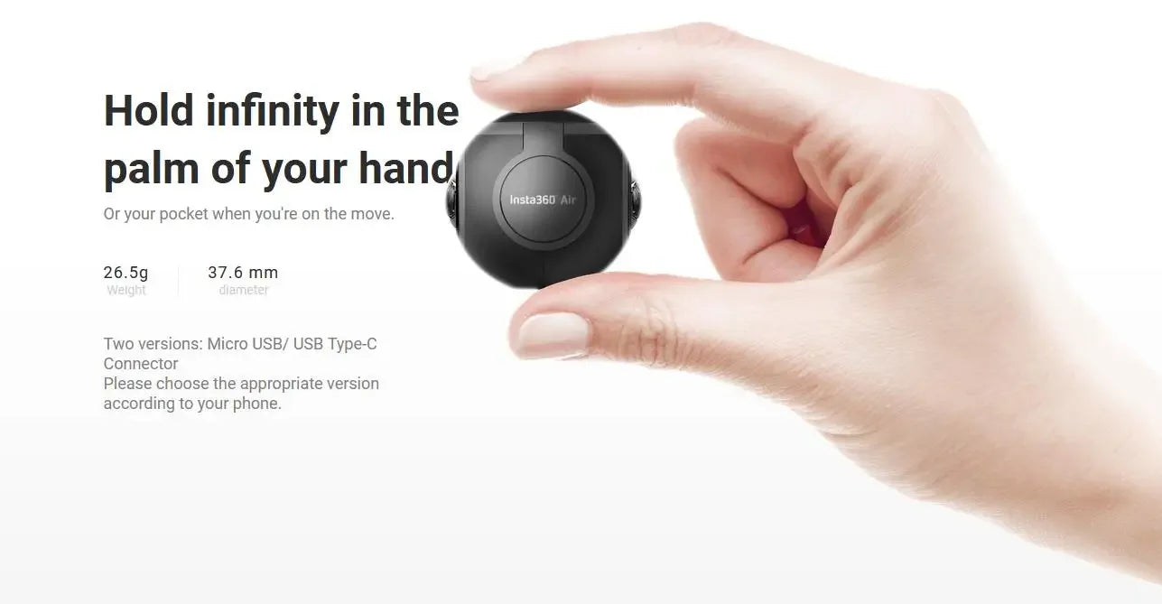 VAYIKE Insta360 Air Action Camera 360 Panoramic Webcam
