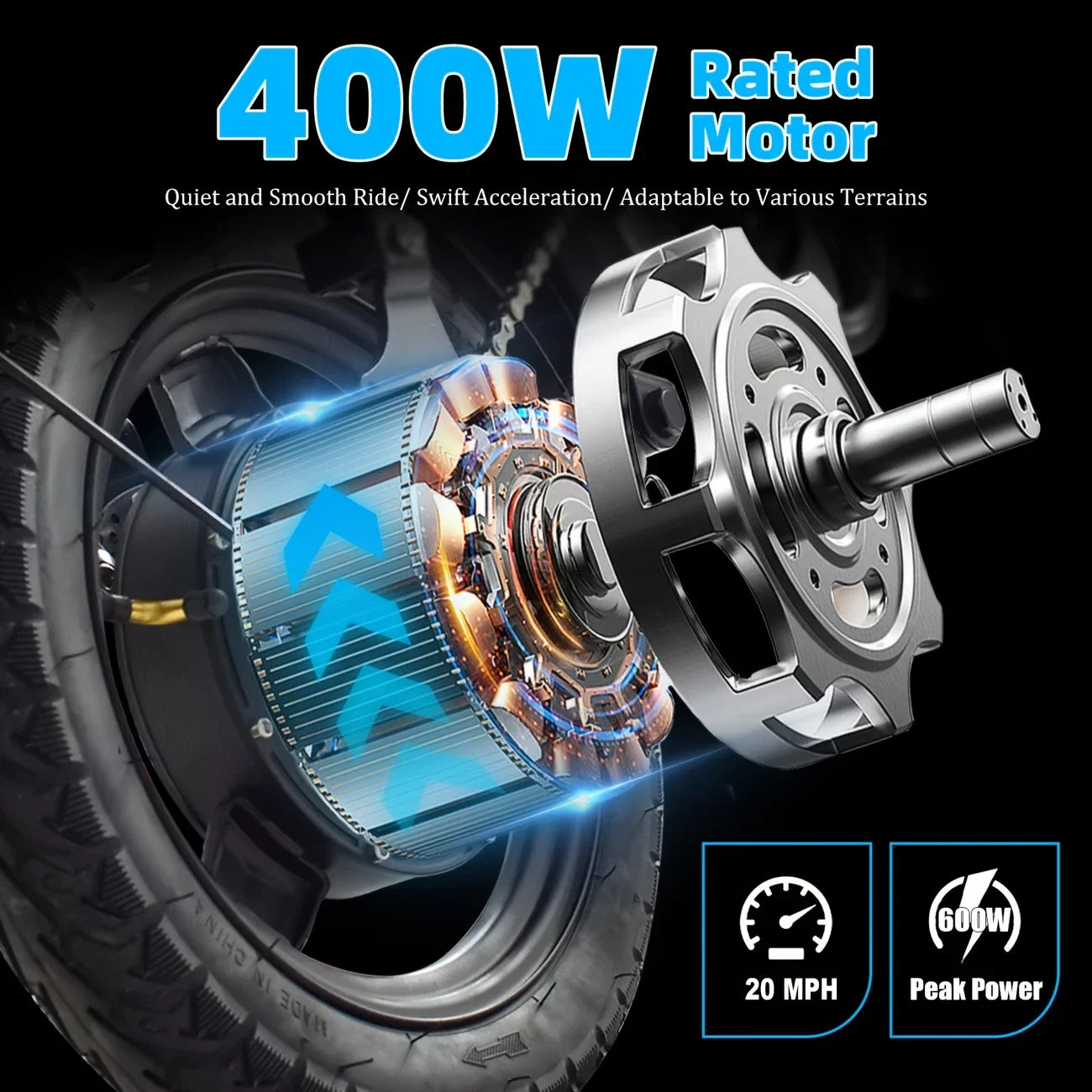 DeePower Foldable Electric Bicycle 400W 48V City Commuter