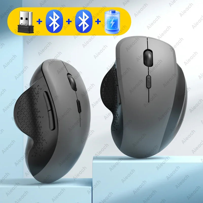 GUIG Wireless Bluetooth Mouse Ergonomic Design for Laptops