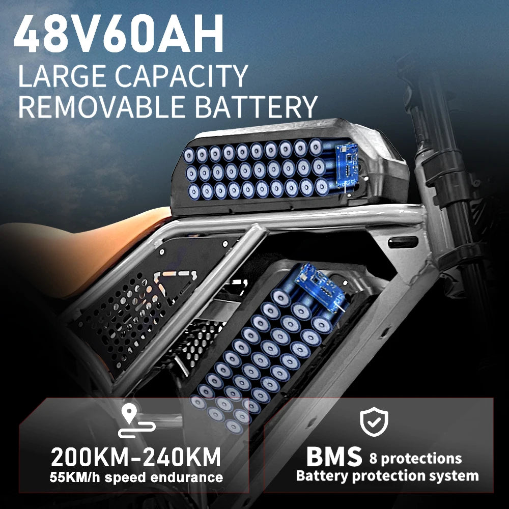 DEEPOWER QS7 1000W 48V Fat Tire Electric Bike For Adults