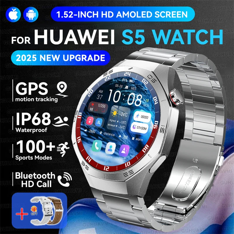 GUHUAVMI GT5 Pro Smart Watch Men With AMOLED HD GPS