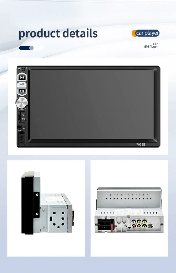 7 Inch HD Touch Screen Car Stereo Bluetooth Multimedia Player