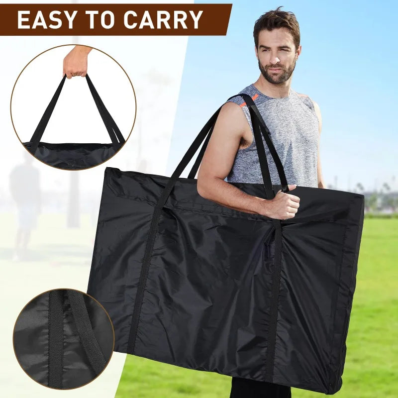 Premium Solid Wood Cornhole Set With 8 Toss Bags Kit