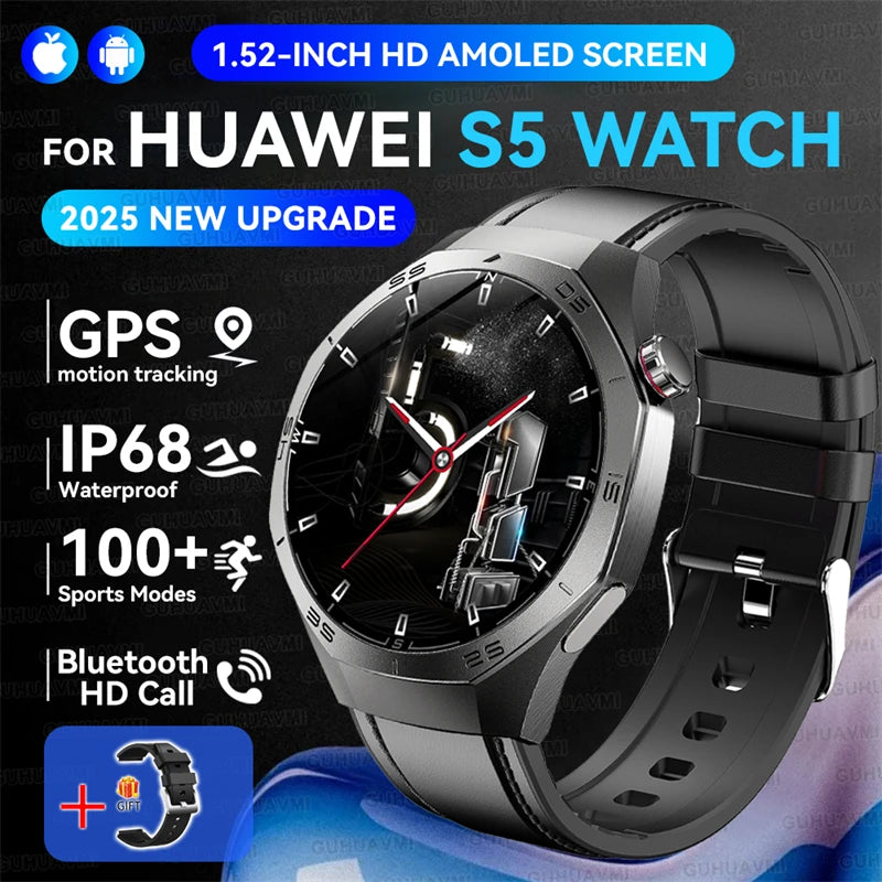 GUHUAVMI GT5 Pro Smart Watch Men With AMOLED HD GPS