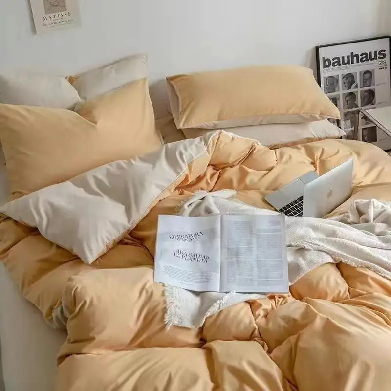 DZQCN Duvet Cover Set With Flat Sheet And Pillowcases