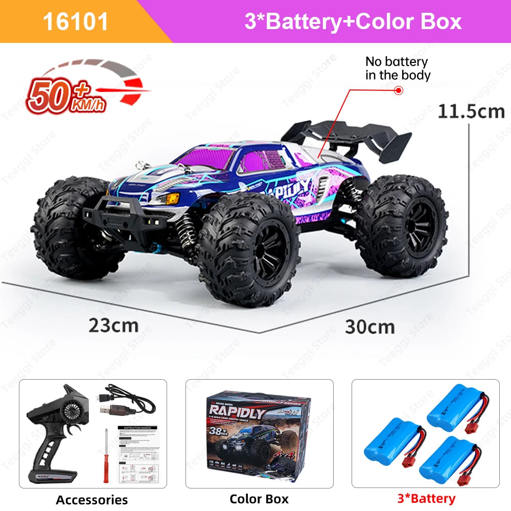 Teeggi 16101 16102 Pro High Speed RC Car 4WD LED Off Road
