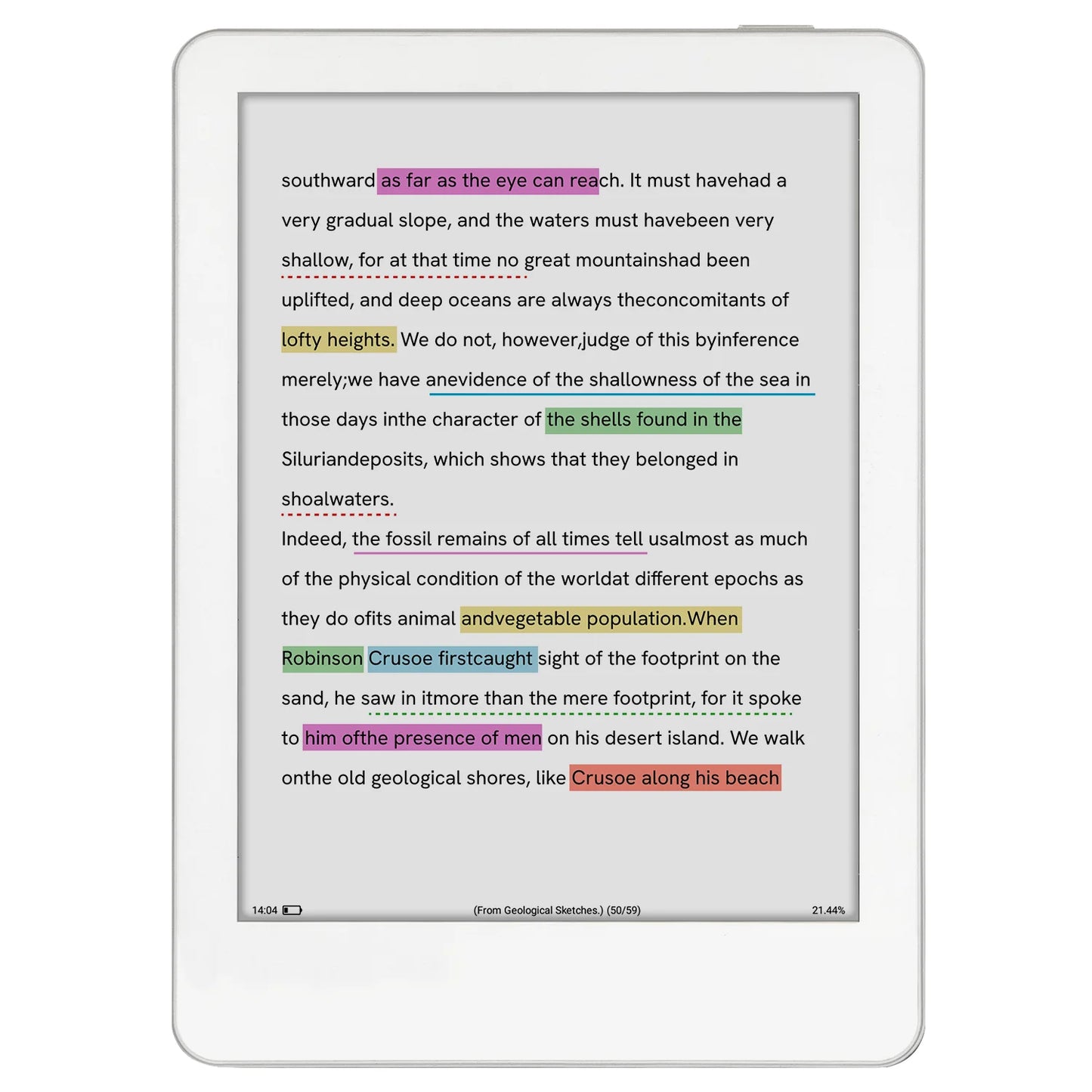 Meebook M6C Colorful Ereader with 6 Inch Display for Readers