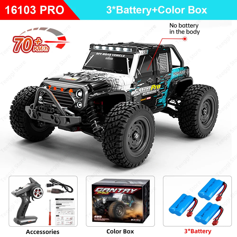 Teeggi 16101 16102 Pro High Speed RC Car 4WD LED Off Road