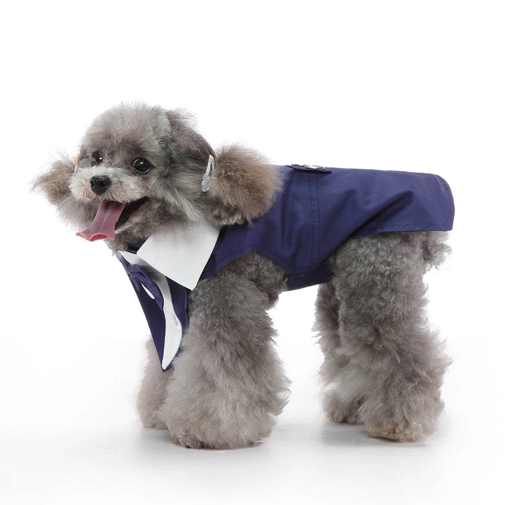 Tuxedo Dog Costume Formal Wedding Apparel for Pets