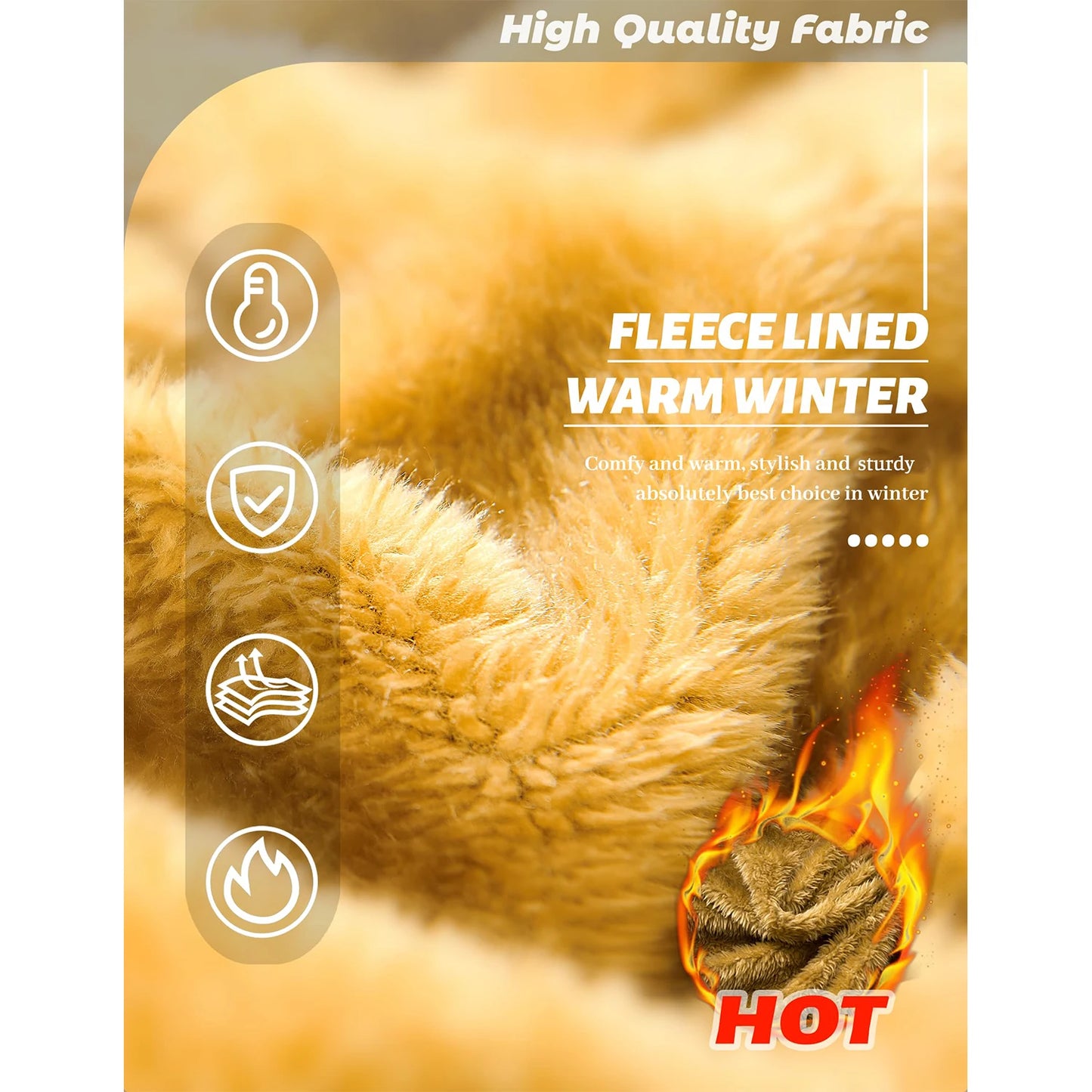 MAGCOMSEN Winter Fleece Lined Parka Jacket With Hood